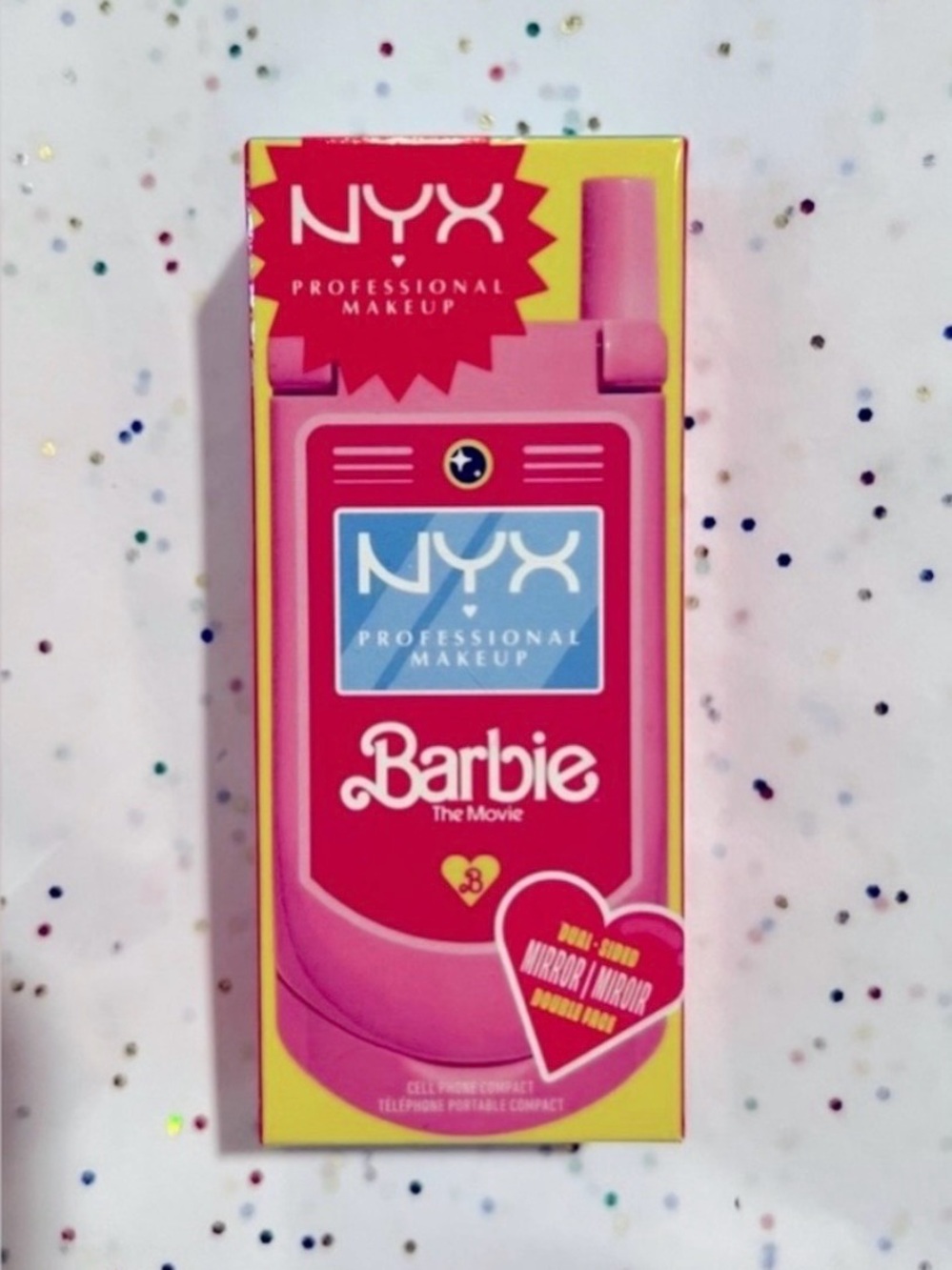 RARE NYX Barbie Dual Sided Flip Phone Mirror Limited Edition Sold Out NIB
